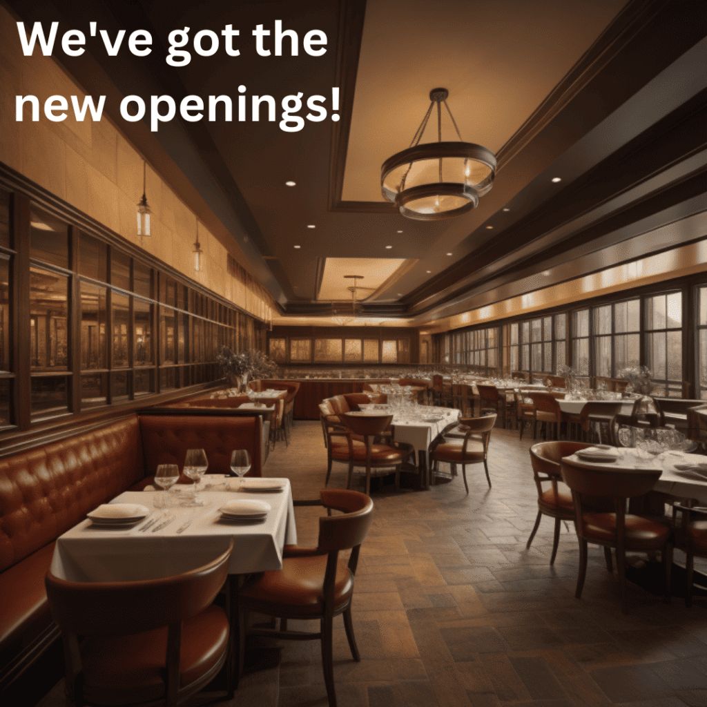 We've got the new openings